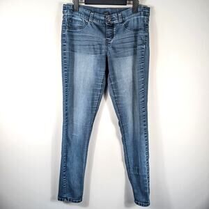 Mossimo 12 Jeans Womens Blue Stretch Skinny Straight Leg Denim Casual Fitted
